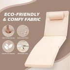 Chaise Lounge Chairs Outdoor Set of 2, Comfy Outside Wicker Patio Pool Lounge - Image 3