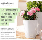 Lechuza MINI-DELTINI Cream White High Gloss, Self-Watering Small Indoor Planter - Image 5