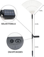 Solar Garden Firework Lights Outdoor Waterproof 4 Pack Solar Powered Art Stake - Image 4