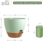 10 inch Self Watering Pots, 2 Pack Plastic Planters - Image 3