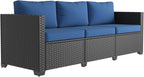 Aoxun 1 Piece 3-Seats Sofa Patio Furniture Set, Wicker Outdoor Furniture by Aoxun