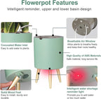 7.8 Inch Planter Pot with Metal Craft Legs, Self Watering Planter Pots with - Image 3