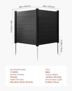 VEVOR 2 Panels Outdoor Privacy Screen, 48 x 48 in Air Conditioner Fence - Image 7