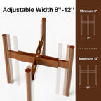 MUDEELA Plant Stand for Indoor Plants: Adjustable Width Fits 8-12 Inch Pots - Image 2