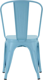Nazhura Metal Dining Chair Farmhouse Tolix Style - Image 8