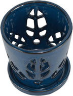 W&W Orchid Pot with Holes and Saucer - Image 3