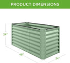 Best Choice Products 4x2x2ft Outdoor Metal Raised Garden Bed, Deep Root Planter - Image 7