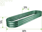 Land Guard 8×2×1ft Galvanized Raised Garden Bed Kit, 108 Gallon Capacity Raised - Image 2