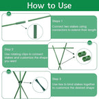 Garden Stakes 17Inch 20Pack, DIY Tall Plant Support Stakes of 4Ft, HAINANSTRY - Image 4