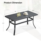 ONBRILL Small Metal Outdoor Coffee Side Table, Steel Coffee Tables - Image 3
