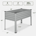 Best Choice Products 48x24x30in Galvanized Raised Garden Bed, Metal Elevated - Image 2