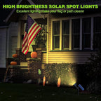 DBF Solar Outdoor Lights, 600LM Solar Spot Lights Outdoor Waterproof, 18 LED - Image 5