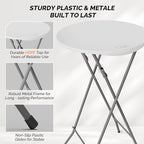 VINGLI 24" Plastic Folding Round Table Bar Height, HDPE Matrial - Image 4