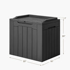 JUMMICO 31 Gallon Resin Deck Box Waterproof Indoor Outdoor Storage Boxes - Image 3