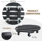 2 Pack Plant Stand with Wheels, Plant Caddies with 360° Lockable Smooth Sliding - Image 6