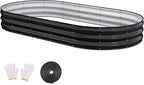 Raised Garden Bed, Oval Metal Planter Box by Patiobay