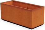 Plantercraft Corten Steel Planters | 46 Inch Large Rectangular Planters by Plantercraft