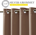NICETOWN 2 Panels Weighted Blackout Curtains Patio Waterproof Outdoor Curtains - Image 2