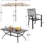 PHI VILLA Patio Dining Set 8 PCS - Image 9