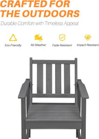 7 Pieces HDPE Outdoor Dining Set, Patio Dining Set - Image 5