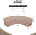 ULTCOVER Patio Curved Sofa Cover Waterproof - Image 2