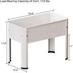 Raised Garden Bed with Detachable Tall Legs Elevated Metal Planter Box - Image 2