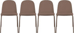 2xhome Parent Modern Stackable Armless Dining Chair | Plastic Shell Seat by 2xhome
