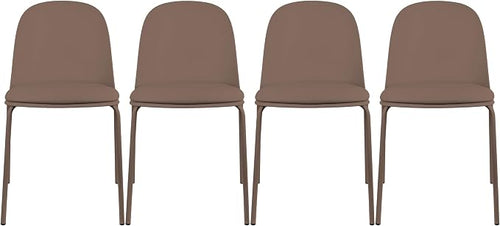 2xhome Parent Modern Stackable Armless Dining Chair | Plastic Shell Seat by 2xhome