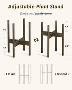 Adjustable Plant Stand Indoor, Bamboo Plant Stand Fits 8 9 10 11 12 Inches - Image 4