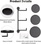 Window Rotating Plant Stand Shelf Indoor Black Metal Floating Shelves 3-Tier - Image 5