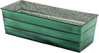 Achla Designs Galvanized Window Flower Box Planter-Green-Medium by ACHLADesignsHomeGarden