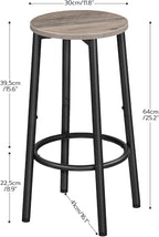 HOOBRO Bar Stools, Kitchen Round Height Stools - Image 3
