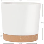 kubvici Plant Pots for Indoor Plants, 2 Pack 12 Inch Pots for Plants, - Image 3