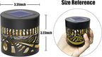 2 Pack Solar Fence Lights Metal Solar Powered Outdoor Wall Deck Lights Lotus - Image 5