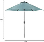 Hanover Lavallette 9 ft. Outdoor Umbrella, UV and Weather Resistant PVC Canopy - Image 5