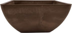 PSW Pot Collection 12x6 inch Plastic/Stone/Wood Composite Square Planter – No - Image 2