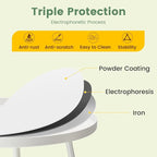 danpinera Outdoor Side Tables, Weather Resistant Steel Patio Side Table - Image 4