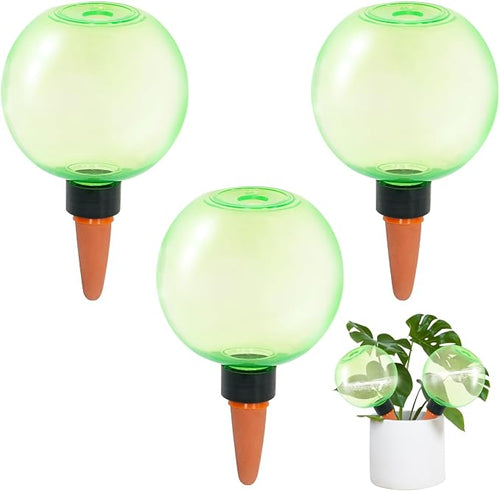 3pcs Large Plant Self Watering Globes, 17.5 oz Plastic Water Bulbs Top Fill by GEWOSI