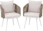 SUNSITT Patio Dining Chairs Set of 2, Outdoor Metal Dining Chairs by SUNSITT