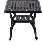 21" Cast Aluminum Outdoor Side Table, Small Patio Table, Outdoor Coffee Tables - Image 6