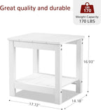 Stoog Outdoor & Indoor Side Table, Weather Resistant HIPS End Tables, - Image 2