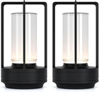 Portable Metal Table Lamp for Indoor/Outdoor, Rechargeable Cordless LED Lamp by HAPYGILightings