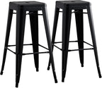 AC Pacific 30” Metal Backless Barstool Set of 2 – Country Rustic Style by ACPacific