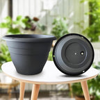 5 Pack 10 Inch Plant Pots for Indoor Outdoor, Plastic Floor Planters - Image 6