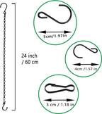 RIFNY Hanging Chains with Hooks, 10 Pieces 24 Inch Black Chain - Image 7