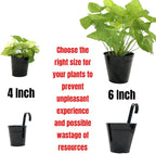 LaLaGreen Railing Planter 10 Pack, 6 Inch Hanging Flower Pot Black, Outdoor - Image 6