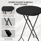VINGLI 24" Plastic Folding Round Table Bar Height, HDPE Matrial - Image 4