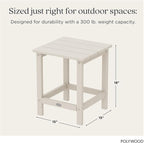 POLYWOOD ECT18SA Long Island 18" Side Table - Image 3