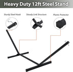 Two Person Hammock with Stand for Outside Heavy Duty, Outdoor Patio Hammock - Image 6