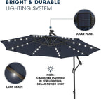 wikiwiki 10ft Solar LED Patio Umbrella - Image 3